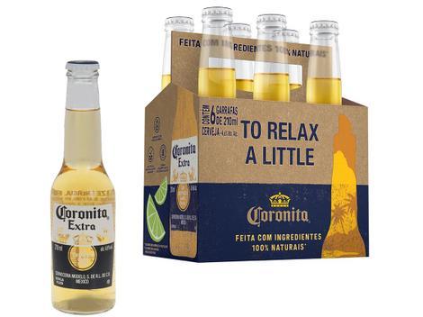 Cerveja Corona Coronita Extra Lager 6 Unidades - 210ml