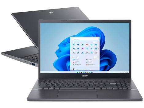 Notebook Acer Aspire 5 i5-12450H 8GB SSD 512GB Intel UHD Graphics Xe G4 Tela 15,6” FHD W11 - A515-57-565J