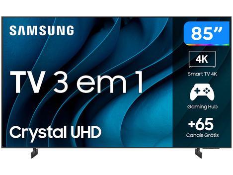 Smart TV 85 UHD 4K LED Crystal Samsung Wi-Fi Bluetooth Alexa 3 HDMI - 85CU8000
