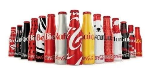 Kit 25 Garrafinhas Personalizáveis Colecionáveis Coca Cola