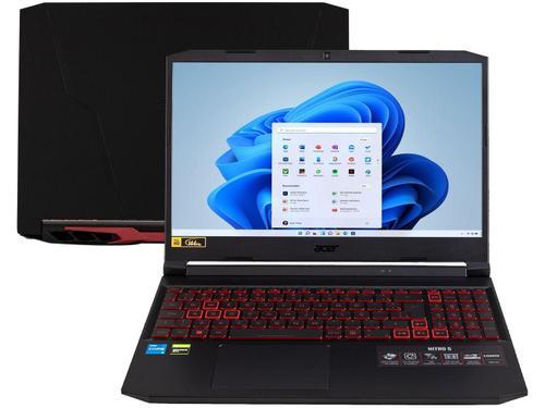 Notebook Gamer Acer Aspire Nitro 5 i5-11400H 8GB SSD 512GB Geforce GTX 1650 Tela 15,6" FHD W11 - AN515-57-59AT