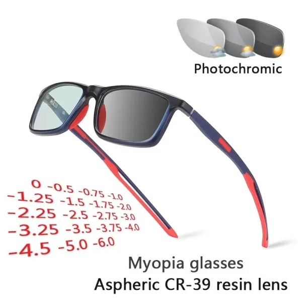 Óculos Grau Miopia Lente Fotocromática