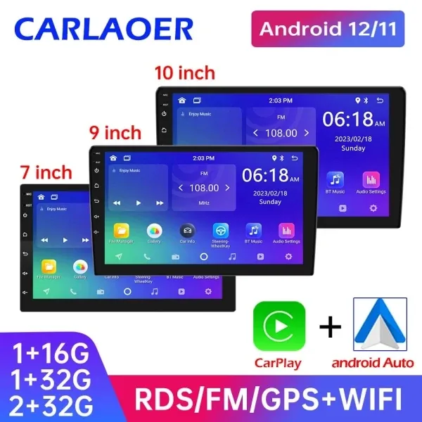 Multimídia para Carro com GPS Android 11 7" 16gb