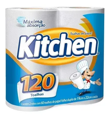 Papel Toalha Kitchen Máxima Absorção 120 Folhas