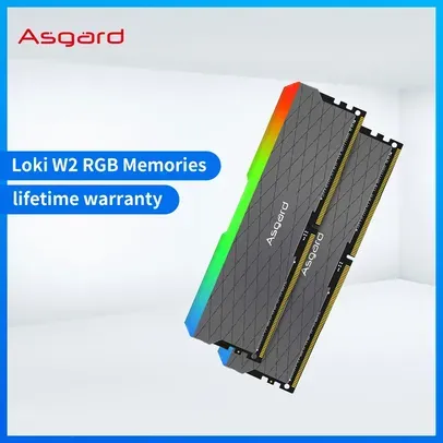 [Taxa inclusa] Memória Ram Asgard Loki W2 16GB (8GB x 2) com RGB - DDR4, 3200MHz, Dual Channel, Memória DIMM Ram, 1.35V