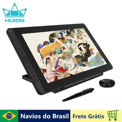 [No Brasil] Mesa Digitalizadora Huion Kamvas 16 com Botões personalizáveis - Tablet de desenho com Tela IPS, 120% Srgb, 8192 níveis de pressão