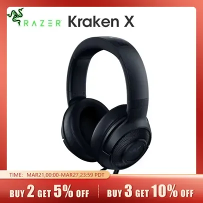 [Taxa Inclusa/Moedas] Headset Razer Kraken X 7.1 Surround Sound