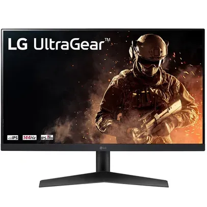 Monitor Gamer LG UltraGear 24 Full HD, 144Hz, 1ms, IPS, HDMI e DisplayPort, 99% sRGB, HDR, FreeSync Premium, VESA - 24GN60R-B.AWZM