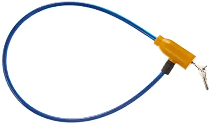 [Leve + Pague - R$7,46] Western CD-33 Cadeado para Bicicleta Flexível, Azul/Preto/Vermelho, 65 cm