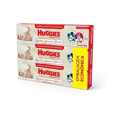 [REC R$ 40,41] Cremes de Assaduras Huggies Supreme Care - Kit com 3 unidades de 80g