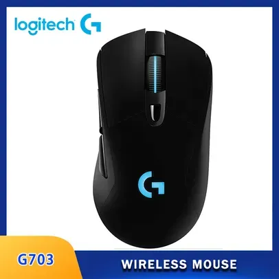 [Tax. inclusa/G. Pay] Mouse sem fio Logitech G703 - Lightspeed Com RGB / Sensor Hero 25K