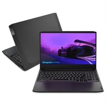 Notebook Lenovo Gaming 3 Tela de 15.6&quot;, Intel Core i5 15IHU6 GTX 1650 Windows 11 8GB RAM SSD 512GB Preto