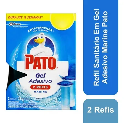 Detergente Sanitário Gel Adesivo Marine Pato 38g Cada 2 Unidades Grátis 50% de Desconto no Segundo Refil