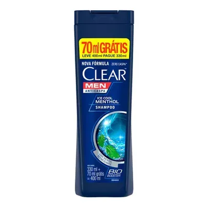 Clear Men Ice Cool Menthol, 400ml - Shampoo Anticaspa