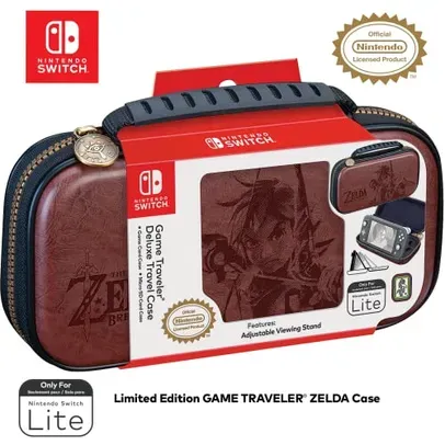 Estojo de transporte Zelda para Nintendo Switch Lite, licenciado pela Nintendo