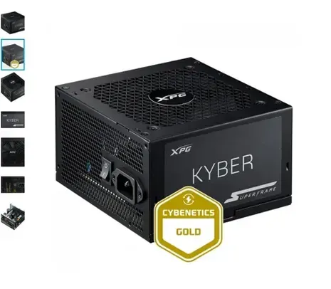 Fonte XPG Kyber SuperFrame, 750w, 80 Plus Gold, Cybernetics Gold, Com conector PCIe 5.0, PFC Ativo (R$ 439,99)