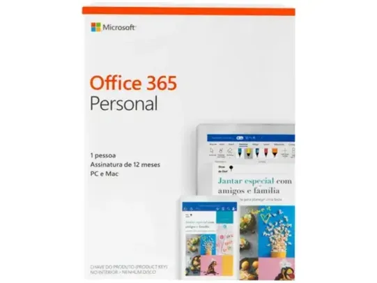 Microsoft Office 365 todos os Apps + 1tb de Armazenamento na Nuvem - Funciona PC, Smartphone e Web