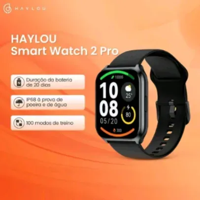 Smartwatch Haylou 2 Pro（LS02-PRO） - Tela 1.85", Bluetooth 5.0, Monitoramento de Sono