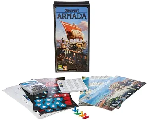 Galápagos, 7 Wonders: Armada (Expansão) 2ª Edição, Jogo de Tabuleiro de Estratégia, 3 a 7 jogadores, 30 a 60 min