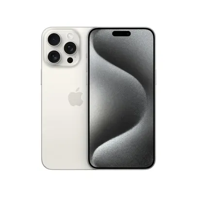 iPhone 15 Apple Pro Max 256GB Titânio Branco, Tela de 6.7, Câmera Dupla de 48MP, iOS - MU783BE/A