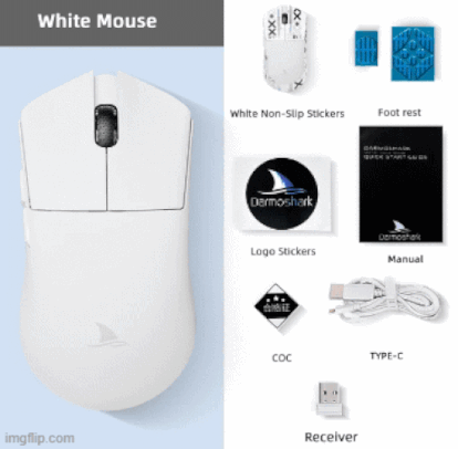 [Taxas Inclusas/Moedas] Mouse Sem Fio Motospeed Darmoshark M3 Sensor Pixart 3395