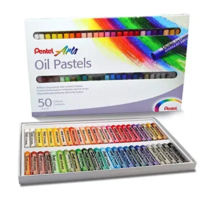 Kit Giz Pastel Oleoso Pentel Arts - 50 Cores