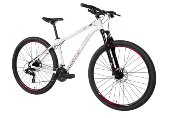 Bicicleta Caloi Vulcan HDS Branca | Suspensão Dianteira e Freio a Disco Hidráulico, Aro 29, Tamanho 17, 24 Velocidades