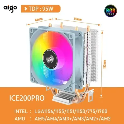 [APP/Taxa Inclusa] AIRCOOLER CPU COOLER AIGO ICE 200 PRO