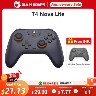 [Imposto incluso] Gamesir T4 Nova Lite Nintendo Switch PC Android iOS Controle Sem Fio