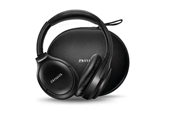 Fone de Ouvido Headphone AIWA Bluetooth, ANC - Cancelamento de ruído, dobrável - AWS-HP-01-B