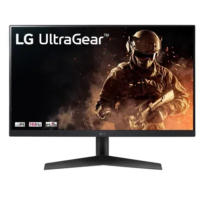 Monitor Gamer LG Ultragear, 23.8 Polegadas Full HD HDR, 144hz, 1ms, IPS, Freesync, HDMI, DP, Preto - 24GN60R-B