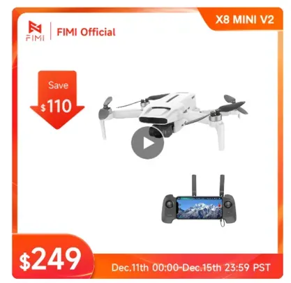 FIMI-X8 Mini Drone profissional com câmera cardan de 3 eixos, Wi-Fi e controle remoto, sob 250g, GPS, alcance de 9km