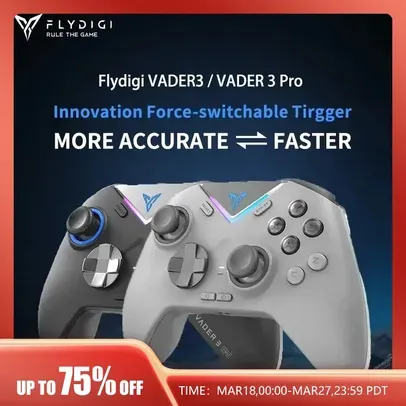 Controle Flydigi VADER 3 PRO Gamepad Bluetooth, analógicos e gatilhos Hall effect