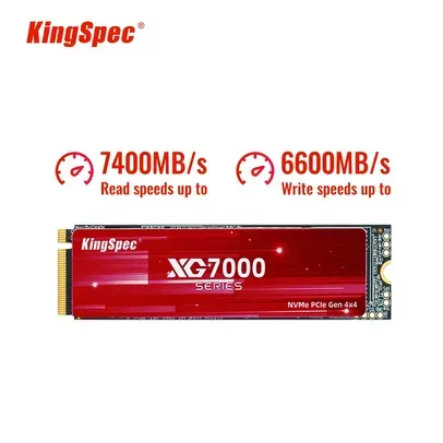 [Imposto Incluso] SSD NVME KingSpec PCIe Gen 4x4 1TB 7.400MB/s XG7000