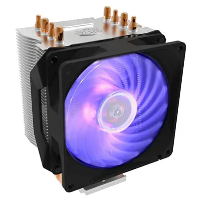 Air Cooler Para Processador Cooler Master Hyper H410R RGB Com 4 HeatPipes e Ventoinha 92mm