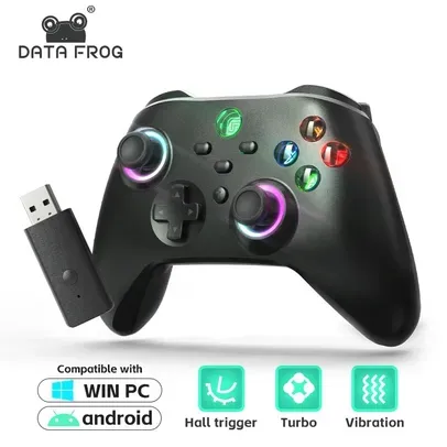 [Taxa Inclusa] DATA FROG Controle Gamer com fio/sem fio para Xbox 36/360 slim e PC Windows