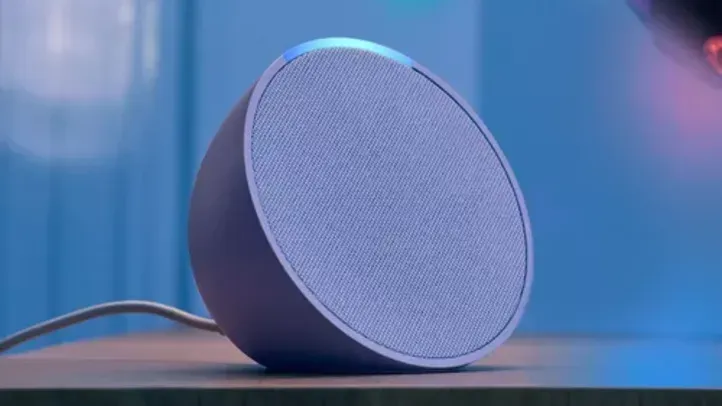 Smart Speaker Echo Pop Compacto com Som Envolvente e Alexa - Branco [Frete Gratis para Sul e Sudeste]