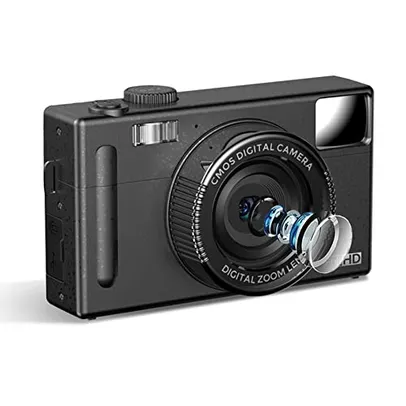 Câmera Digital Compacta 1080P Câmera de Vídeo 48MP Tela LCD TFT de 3,0 Polegadas Foco