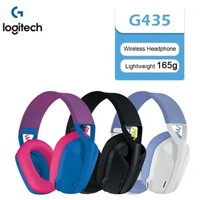 [Taxa inclusa/Moedas] Headset Gamer Logitech G435 Sem Fio, baixa latência, Bluetooth, Dolby Atmos 7.1 - Para PC, Playstation