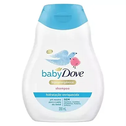 [Rec] [Leve + Por - R$6,29] Shampoo Baby Dove Hidratação Enriquecida 200 Ml, Baby Dove, 200 Ml