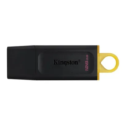 [P. NINJA] Pen Drive DataTraveler Exodia 128GB Kingston com Conexão USB 3.2, Preto/Amarelo - DTX/128GB