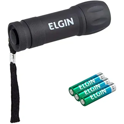 Lanterna de Bolso 9 leds Elgin + 3 Pilhas Alcalinas AAA Comum Inclusas
