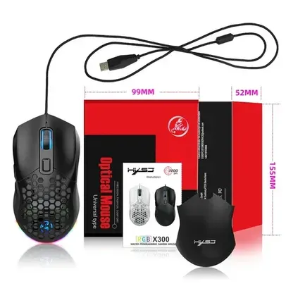 (Novo usuário/Taxa inclusa) Mouse HXSJ-X300 com dois botões laterais