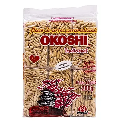 (PRIME/VENCIMENTO) "" biscoito "" Okoshi Tradicional (12 Barrinhas) - 200g