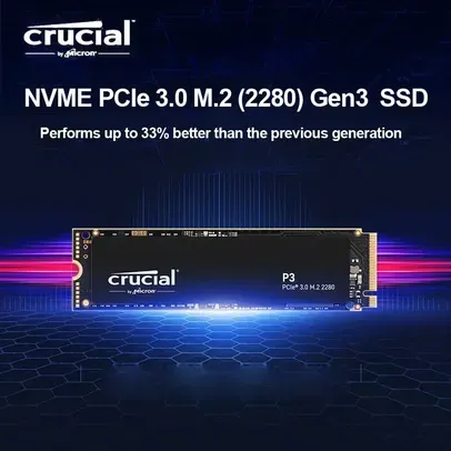 (Moedas) SSD NVME Crucial P3 1TB 3500MB/s