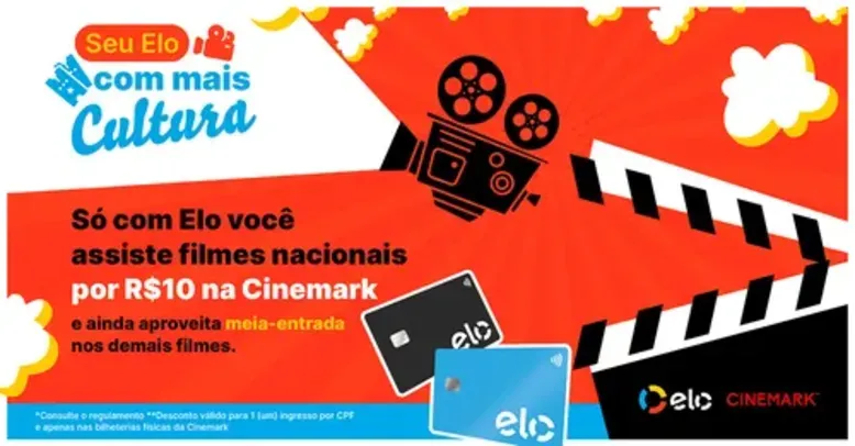 Cinema vai a 10 com Elo no Cinemark em filmes nacionais