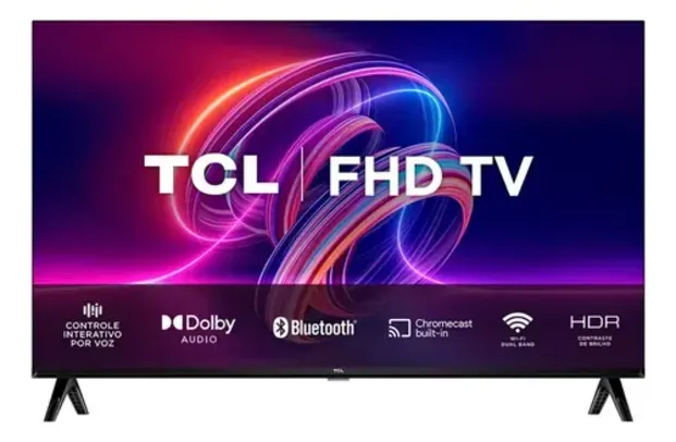 Smart TV TCL S5400A 43 Polegadas LED FHD, HDMI e USB, Bluetooth, Wi-Fi, Android, Dolby Áudio, HDR - 43S5400A