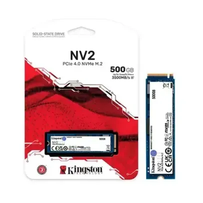 [Taxa inclusa] SSD Nvme Kingston NV2 de 500gb de armazenamento - PCIe 4.0 x4, L: 3.500MB/s E: 2.100MB/s - Para Computador e Notebook