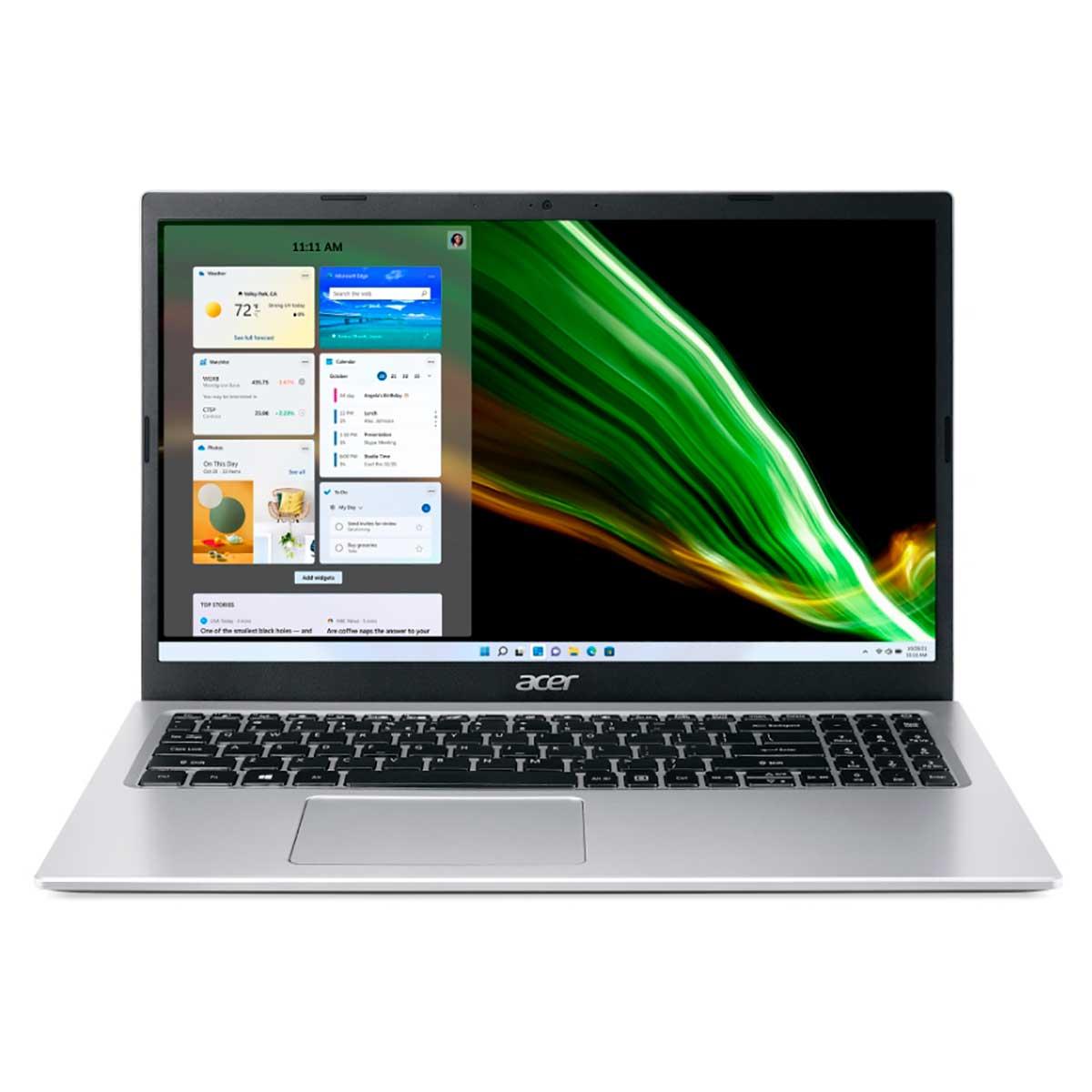 Notebook Acer Core i3-1115G4 4GB 512GB SSD Tela Full HD 15.6” Windows 11 Aspire 3 A315-58-32UT