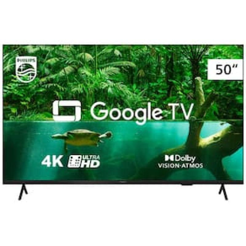 Smart TV 50&quot; UHD 4K Philips 50PUG7408/78, Google TV, HDR10+, Dolby Vision, Dolby Atmos, Bluetooth 5.0 e Chromecast Integrado